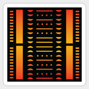 “Dimensional Civilization” - V.4 Orange - (Geometric Art) (Dimensions) - Doc Labs Sticker